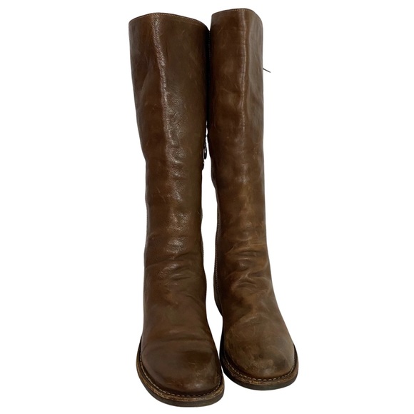 Fiorentini + Baker Emma Lace Up Back High Boots Medium Brown Leather Size 8 38 - Picture 5 of 16